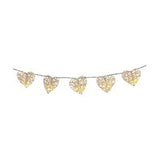 White Cane Rattan Heart -LED Mains Plug Lights - 5 metre long - Romantic Valentines Wedding Decoration Gift