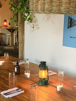 White Wax Votive Table Candle in Clear Glass Holder - 6cm High - wedding party table decoration