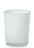 Pure White Glass Holder for Votive or Tea Light Candles - Wedding Table Decor
