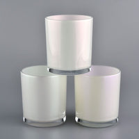 Pure White Glass Holder for Votive or Tea Light Candles - Wedding Table Decor
