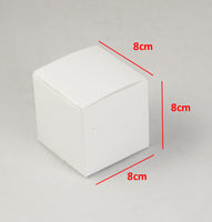 White 8cm Cube Gift Box - Wedding Anniversary Christening Favor Retail Chocolate Sweet
