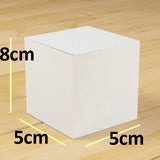 White 8*5*5cm Cube Gift Box - Wedding Anniversary Christening Favor Retail Chocolate Sweet
