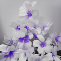 White n Purple Tropical Frangipani String Lights - LED Battery Power fairy lights - 5 Metre long - floral party decor gift