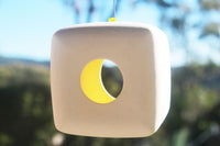 Hanging Candle Holder- Cube - Outdoor/Indoor - Yellow n White - Outdoor garden decor