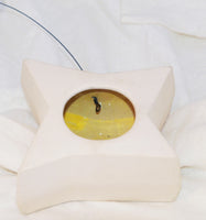 Hanging Candle Holder- Star - Outdoor/Indoor - Yellow n White - Outdoor garden decor