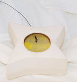 Hanging Candle Holder- Star - Outdoor/Indoor - Yellow n White - Outdoor garden decor