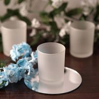 Frosted Glass Tealight Votive Candle Holder - 6.5cm Tall - Wedding Party Decor Bomboniere Craft