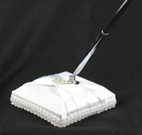 Wedding Guest Book White Hardcover Register Anniversary Birthday Elegant Matching Silver Pen and Pen Stand