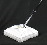 Wedding Guest Book White Hardcover Register Anniversary Birthday Elegant Matching Silver Pen and Pen Stand