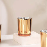 Gold Glass Holder for Votive or TeaLight Candle - Golden Anniversary Xmas Wedding PartyDecor