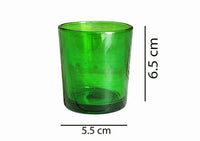 Deep Green Shot Glass Tealight Votive  Candle Holder - 6.5cm High - Party Decoration Homeware