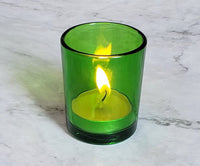 Deep Green Shot Glass Tealight Votive  Candle Holder - 6.5cm High - Party Decoration Homeware