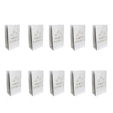 Happy Birthday White Tealight Candle Lantern Paper Party Safe Bag - 10 Pack