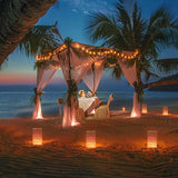 Large Heart of Hearts White Lantern Candle Paper Bags - Garden Wedding Decoration - 10 Pack