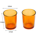 Orange Shot Glass Tealight Votive  Candle Holder - 6.5cm High - Party Decoration Homeware