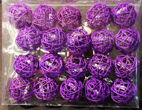 Purple Rattan Ball Decorative Party Wedding LED Lights Decor - 10 metre long with 100 bulb/balls Xmas decorations
