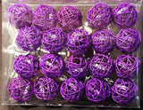 Purple Rattan Ball Decorative Party Wedding LED Lights Decor - 10 metre long with 100 bulb/balls Xmas decorations