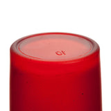 Red Frosted Glass Tea Light Candle Holder - Xmas Party Centrepiece Day Decor - 6.5cm high