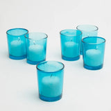 Turquoise Aqua Shot Glass Tealight Votive  Candle Holder - 6.5cm High - Party Decoration Homeware