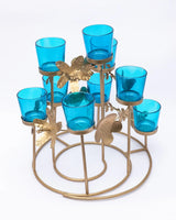 Turquoise Aqua Shot Glass Tealight Votive  Candle Holder - 6.5cm High - Party Decoration Homeware
