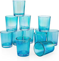Turquoise Aqua Shot Glass Tealight Votive  Candle Holder - 6.5cm High - Party Decoration Homeware