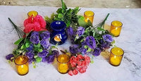 Yellow Shot Glass Tealight Votive Candle Holder - 6.5cm High - Party Decoration Homeware