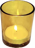 Yellow Shot Glass Tealight Votive Candle Holder - 6.5cm High - Party Decoration Homeware