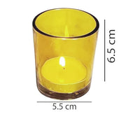 Yellow Shot Glass Tealight Votive Candle Holder - 6.5cm High - Party Decoration Homeware