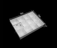 12 Cavity Chocolate White Product Presentation Gift Box - 16x12x3cm - White with Clear Lid - Retail Product Show case