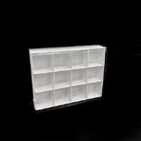 12 Cavity Chocolate White Product Presentation Gift Box - 16x12x3cm - White with Clear Lid - Retail Product Show case