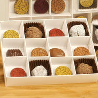 12 Cavity Chocolate White Product Presentation Gift Box - 16x12x3cm - White with Clear Lid - Retail Product Show case