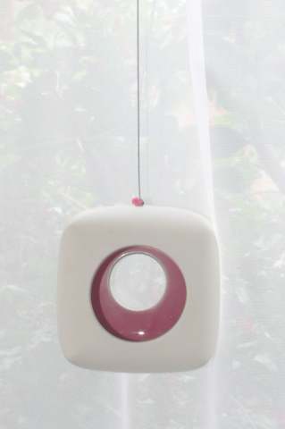 Hanging Candle Holder- Cube - Outdoor/Indoor -Deep  Pink