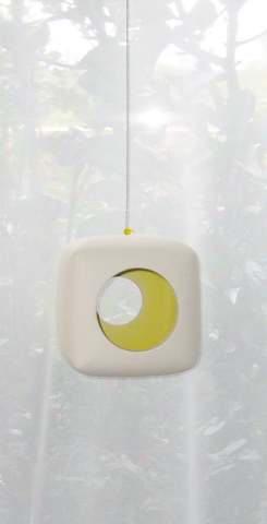 Hanging Candle Holder- Cube - Outdoor/Indoor - Yellow