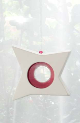 Hanging Candle Holder- Star - Outdoor/Indoor - Pink