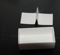 2 Cavity Chocolate White Product Presentation Gift Box - 8x4x3cm deep - White with Clear Lid - Retail Product Show case