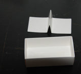 2 Cavity Chocolate White Product Presentation Gift Box - 8x4x3cm deep - White with Clear Lid - Retail Product Show case
