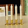 LED Battery Taper Candle with Gold Stand - Table Decoration or Carols