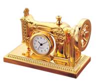 Desk Top Novelty Gold Sowing Machine Clock - Mothers day gift present xmas birthday