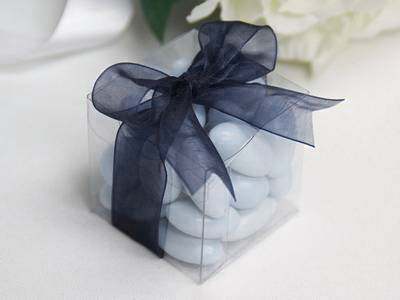Clear Plastic 9cm Cube Gift Box - Large wedding Bomboniere Box - Cup Cake Holder