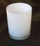 Pure White Glass Holder for Votive or Tea Light Candles - Wedding Table Decor