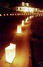 Plain White Lantern Candle Paper Bags - Party Decoration - 10 Pack
