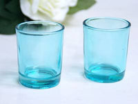 Turquoise Aqua Shot Glass Tealight Votive  Candle Holder - Small 6.5cm