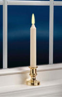 LED Battery Taper Candle with Gold Stand - Table Decoration or Carols