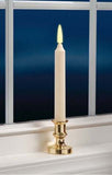 LED Battery Taper Candle with Gold Stand - Table Decoration or Carols