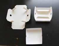 Square Invitation Presentation Gift Box - 10*10*4cm deep - White with Clear Lid - Retail Product Show case