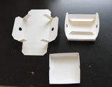 Square Invitation Presentation Gift Box - 10x10x2cm deep - White with Clear Lid - Cookie Product Show case