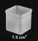 Square Frosted Glass Tealight Candle Holder - Large 7.5cm cube