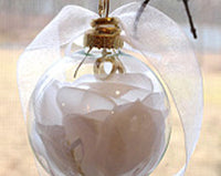6cm Glass memory Bauble - ideal for wedding centrepiece or xmas tree