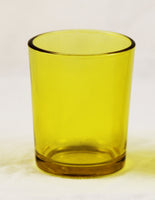 Yellow  Shot Glass Tealight Votive  Candle Holder - Small 6.5cm