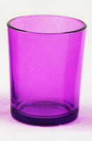 Purple Shot Glass Tealight Votive  Candle Holder - Small 6.5cm